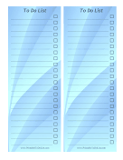 Printable Two Column To Do List Blue